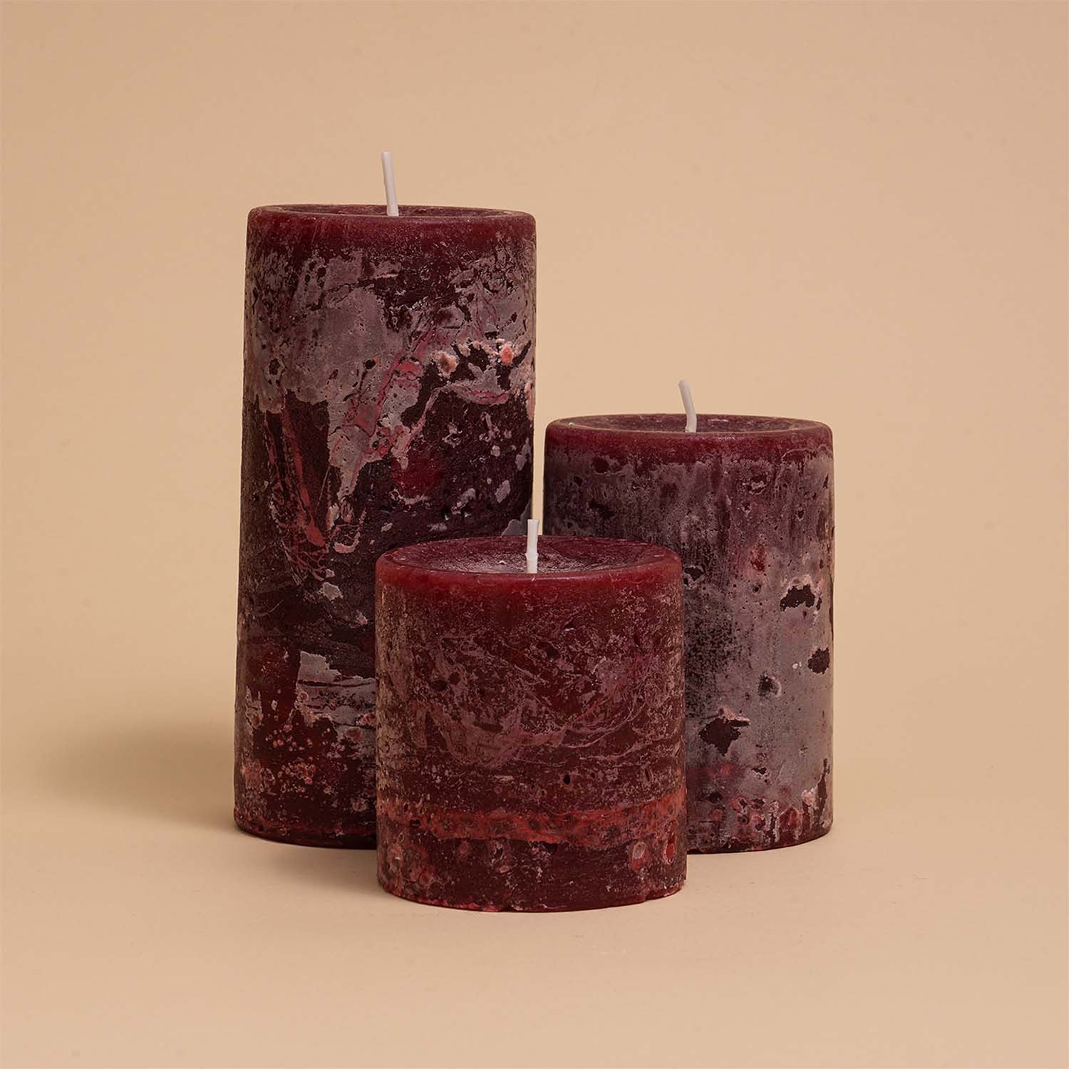 RUSTIC PILLAR CANDLE 2.8*6