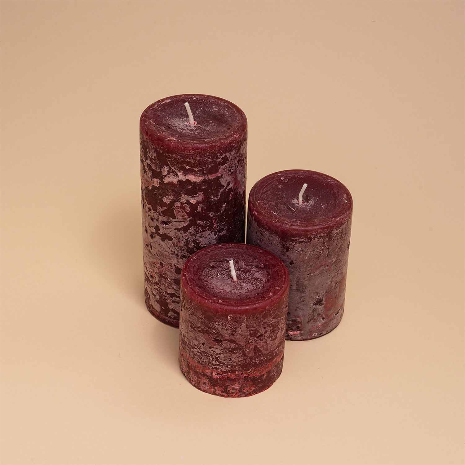 RUSTIC PILLAR CANDLE 2.8*6